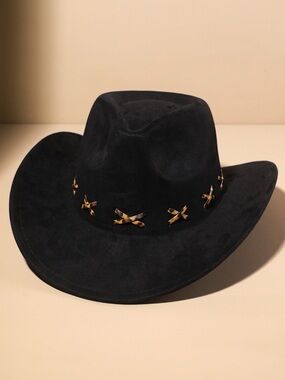 Classic Black Wide-Brim Women's Felt Hat